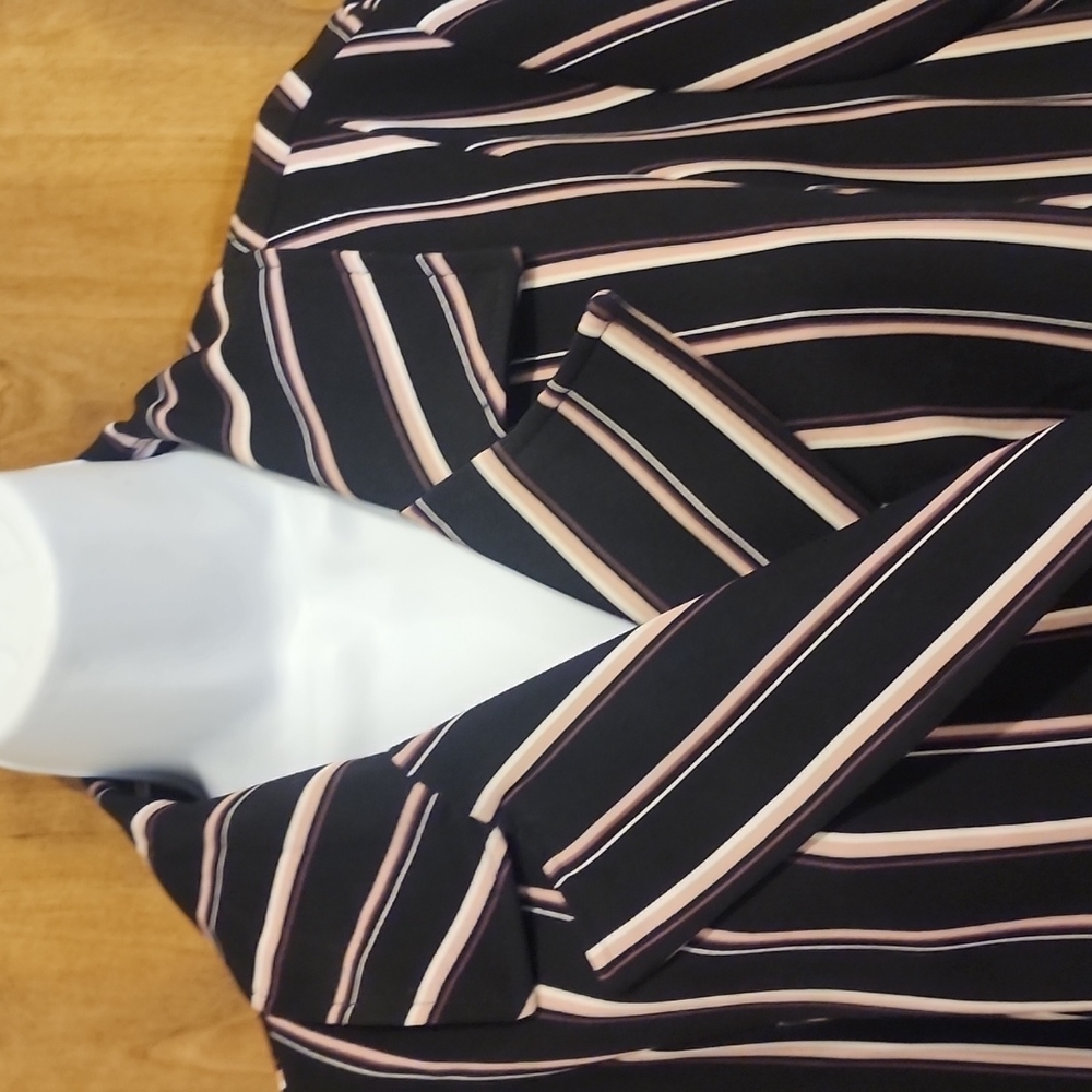 Torrid Black, Pink and White Striped Jacket - Picture 6 of 13